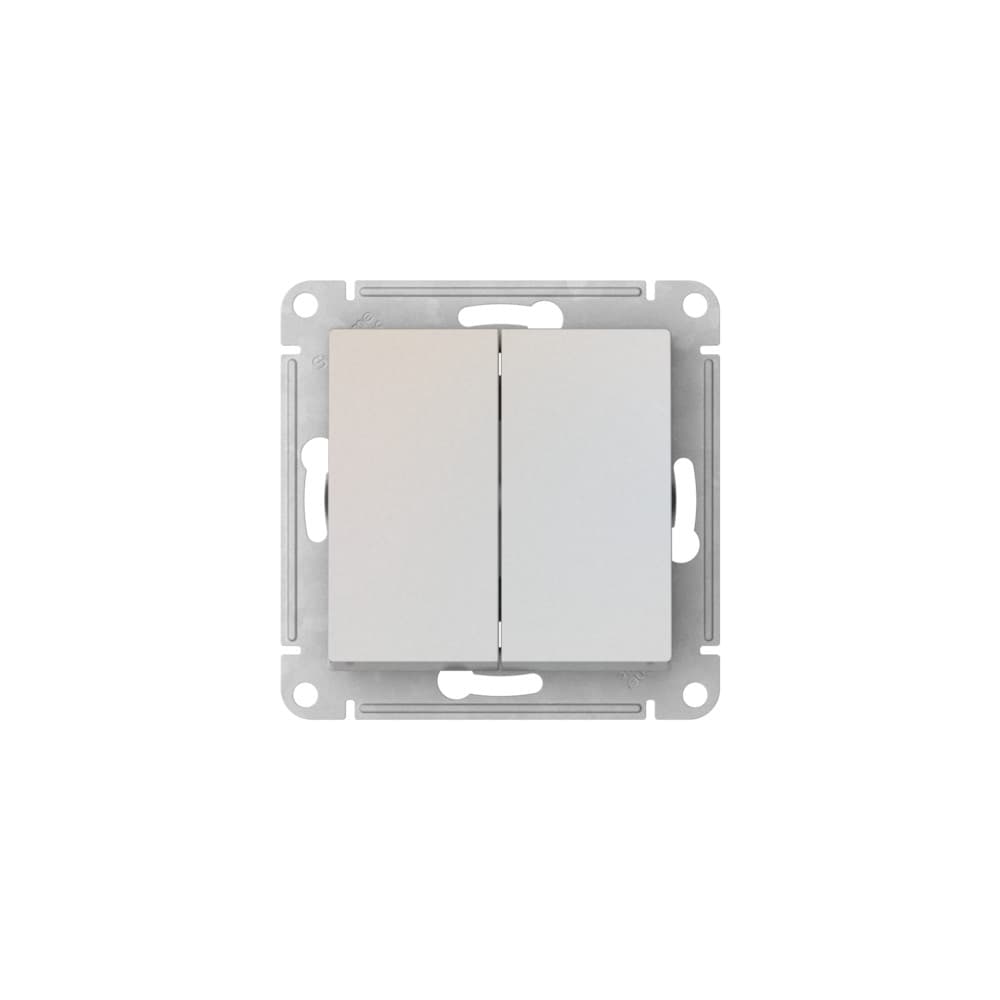 Systeme Electric AtlasDesign Жемчуг Переключатель 2-клавишный, сх.6/2, 10АХ, мех., быстрозажим. клем. — миниатюра 3