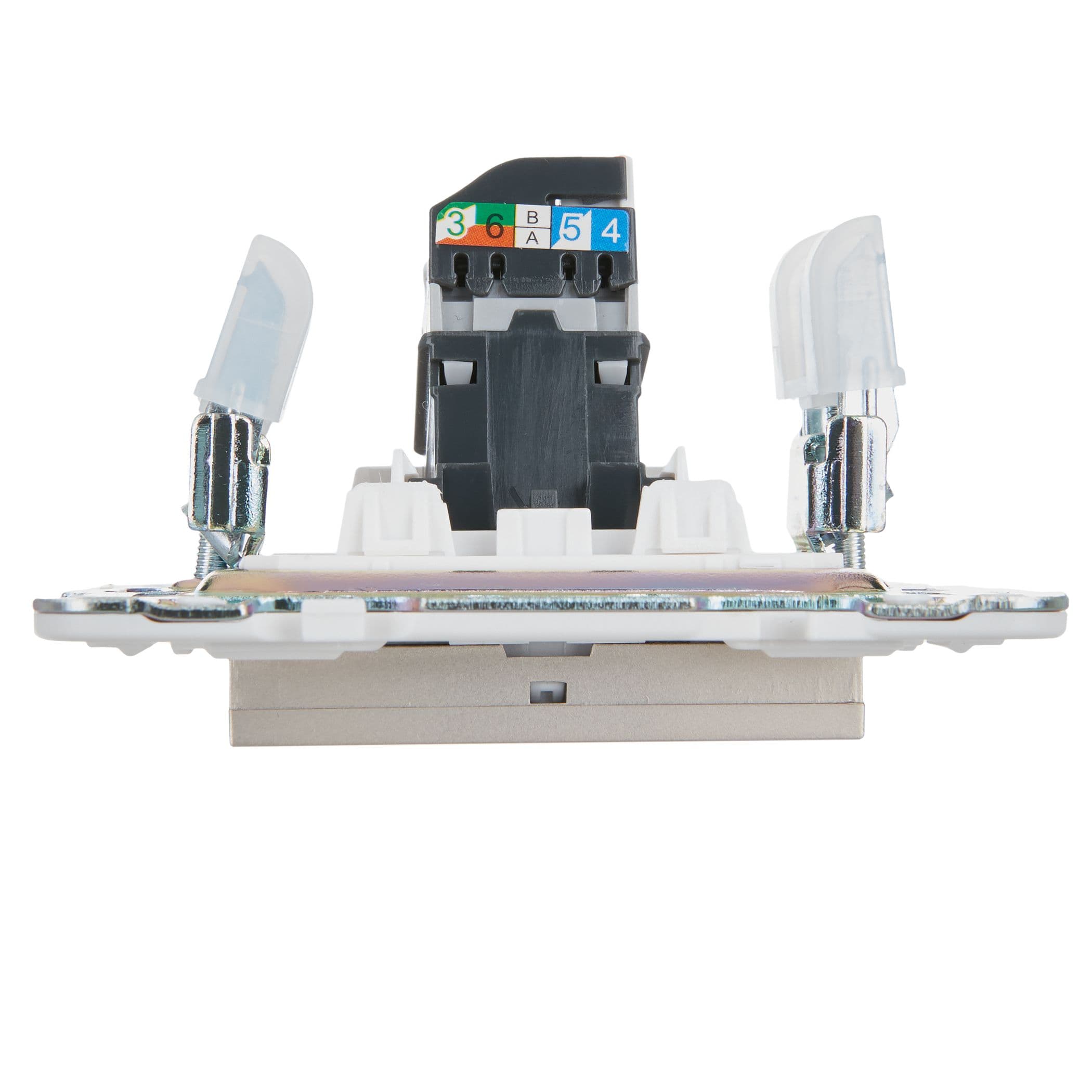 IEK SKANDY Шампань Розетка компьютерная RJ45 кат.5E SK-K01Sh — миниатюра 5