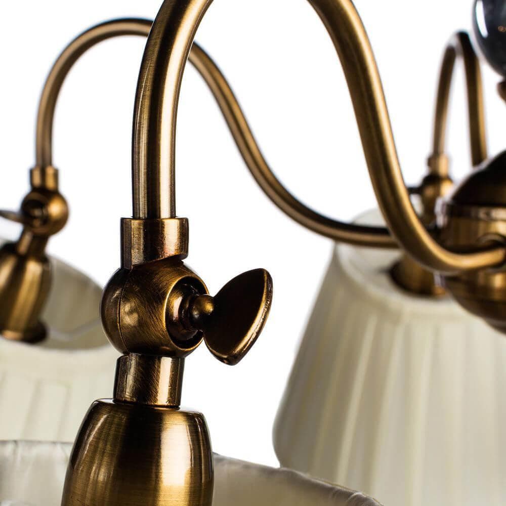 Arte Lamp Seville Медь/Белая Люстра 40W E14 A1509PL-5PB — миниатюра 7