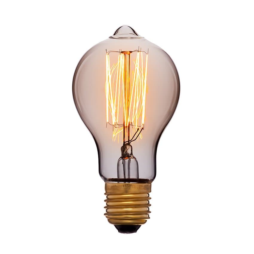 SUN-LUMEN Лампа накаливания "ретро" Прозрачная 60W 240V E27 (A60-F2) 052-214 — миниатюра 1