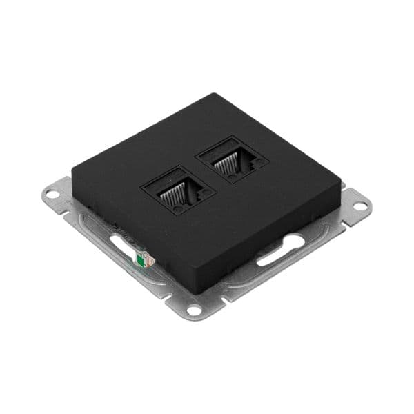 EKF Механизм розетки RJ45 - 2шт, (cat5), чёрный Эпика — миниатюра 9