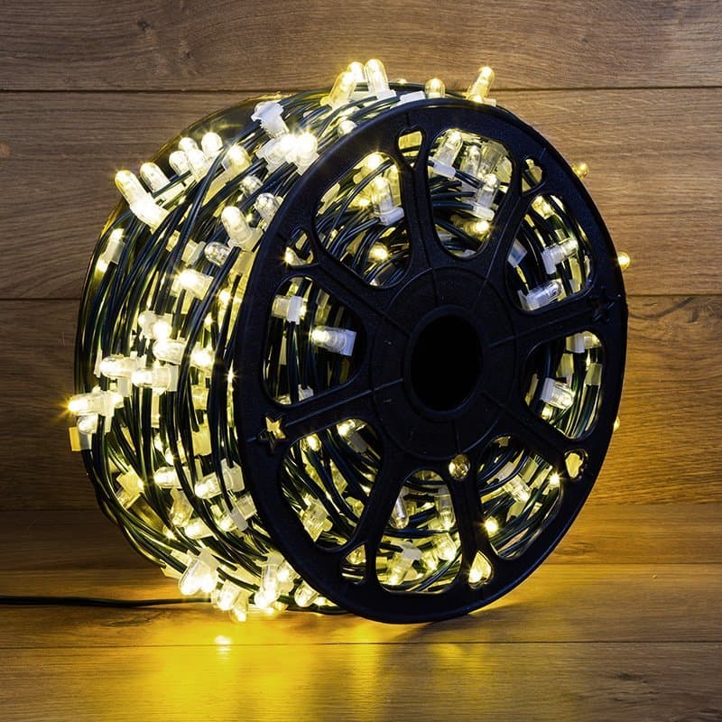 NEON-NIGHT Гирлянда "LED Clip Light" 12V шаг 150 мм, цвет диодов ТЕПЛЫЙ БЕЛЫЙ, Flashing (Белый) 325-146 — миниатюра 1