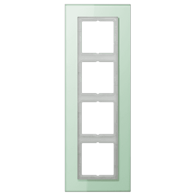 JUNG LS plus Стекло Светло-зеленое Рамка 4-ая LSP984GLAS