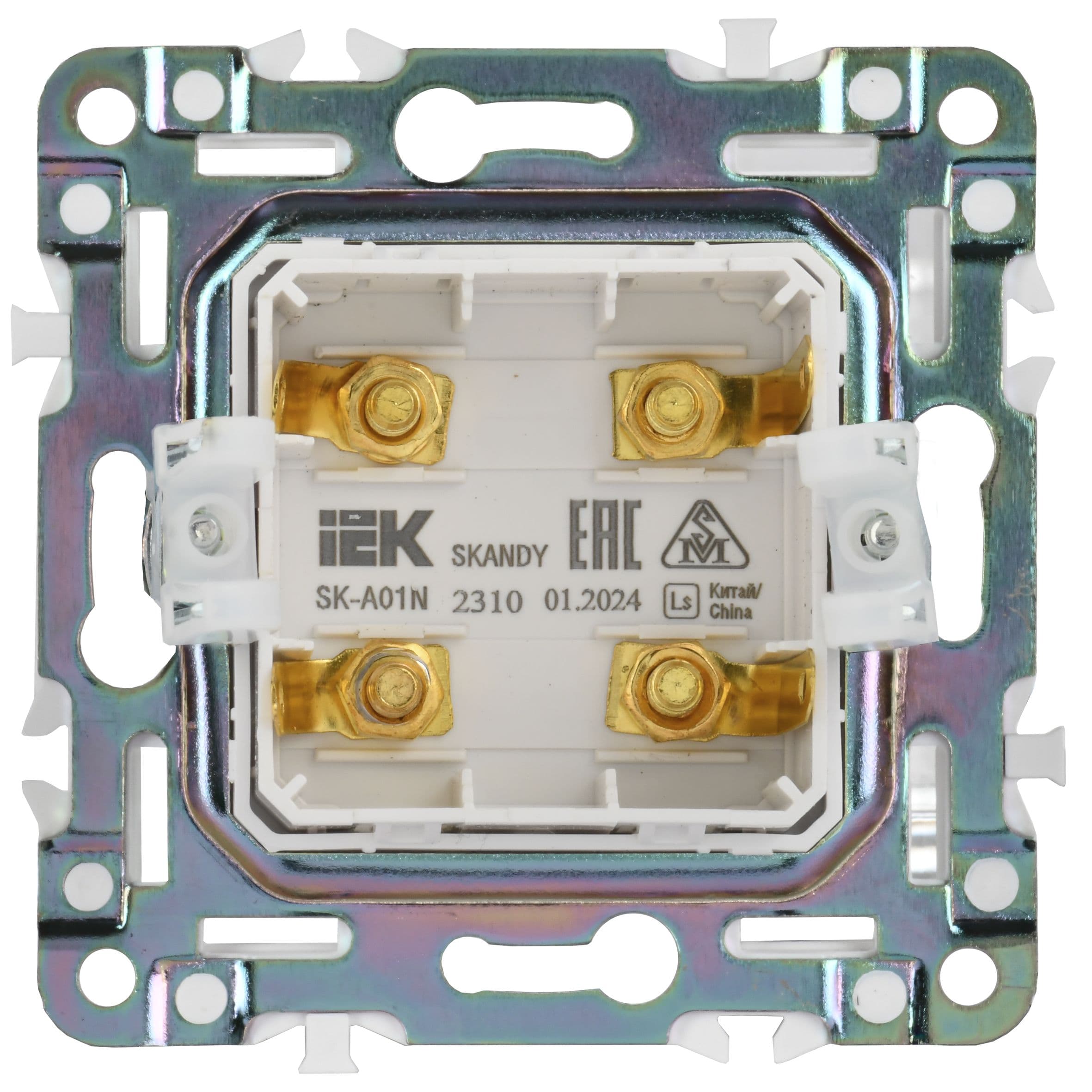 IEK SKANDY Никель Аудиорозетка 4-ая SK-A01N — миниатюра 5