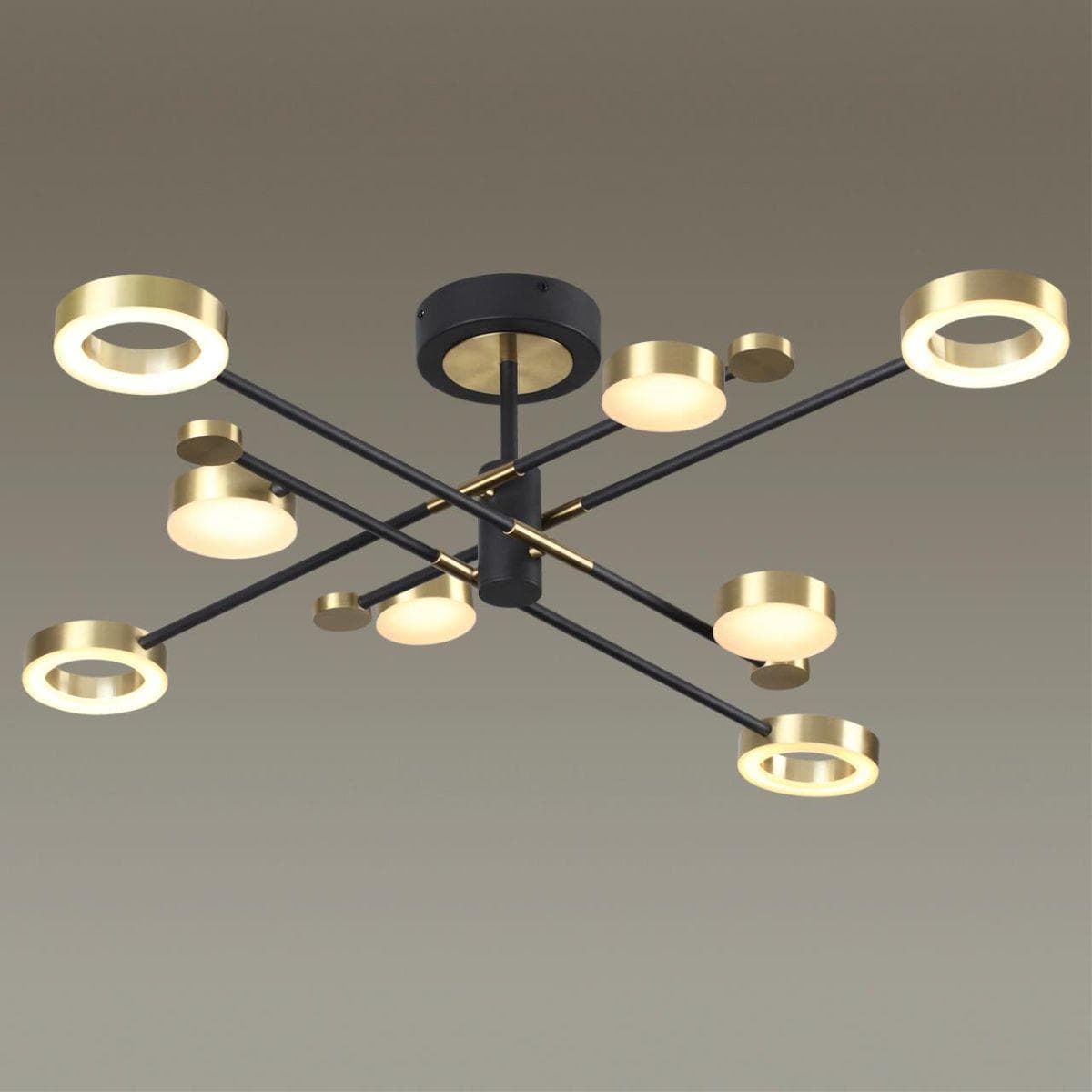 Odeon Light 4321/63CL MIDCENT ODL22 121 металл/черный с бронзой Потолочный светильник IP20 LED 63W DENZEL — миниатюра 4
