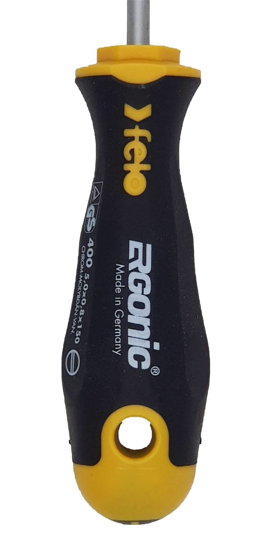 Felo Отвертка Ergonic плоская шлицевая 5,0X0,8X150 40005510 — миниатюра 2