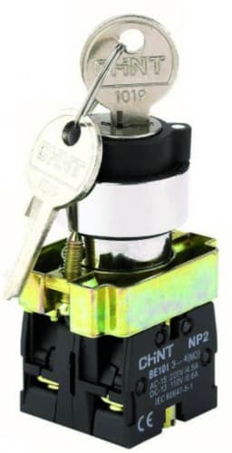 CHINT Переключатель NP2-BG25B, 3 положения с фиксацией, 1НЗ +1НО IP40 574315