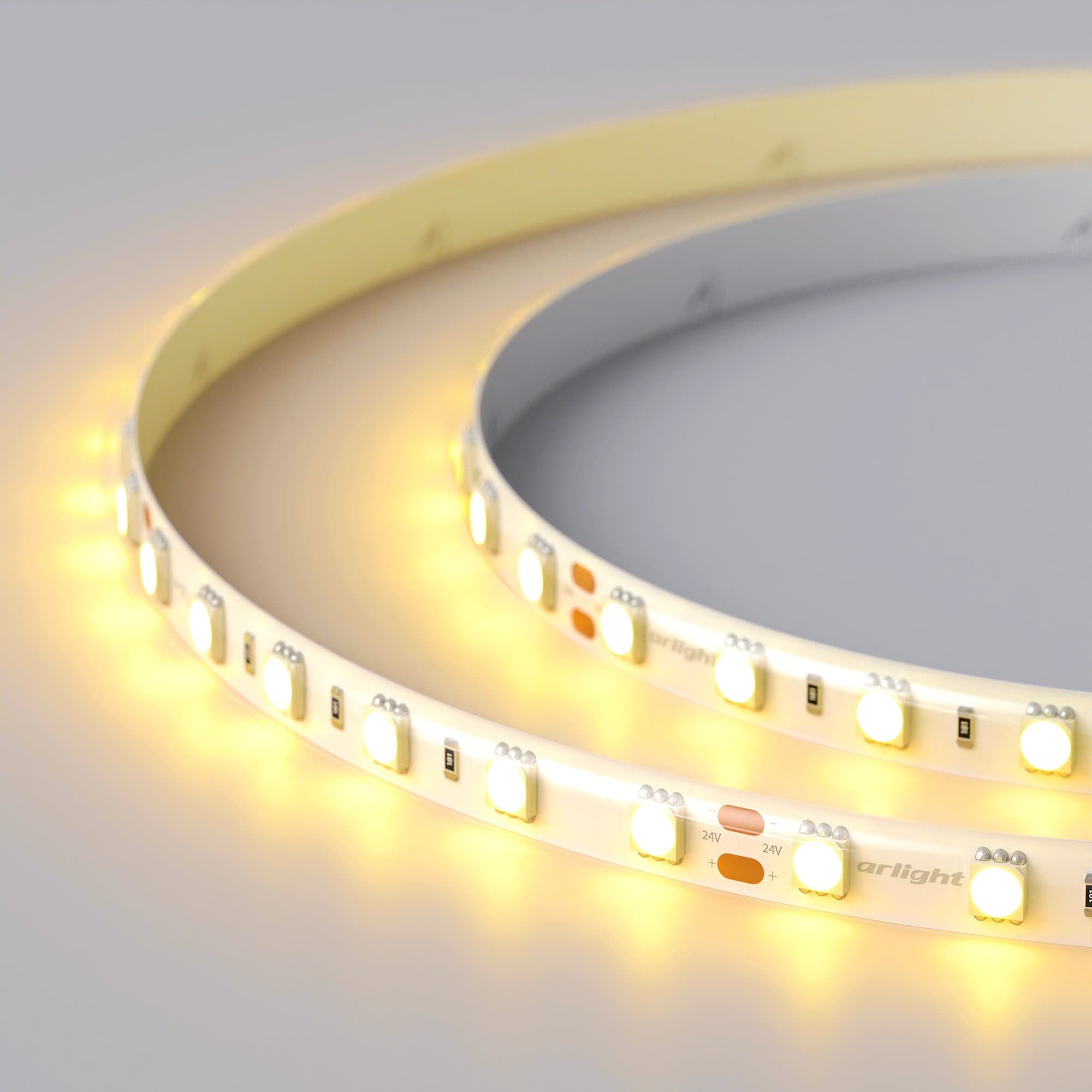 Arlight Светодиодная лента RTW 2-5000SE 24V Yellow 2x (5060, 300 LED, LUX) (14.4 Вт/м, IP65) 017493 — миниатюра 2