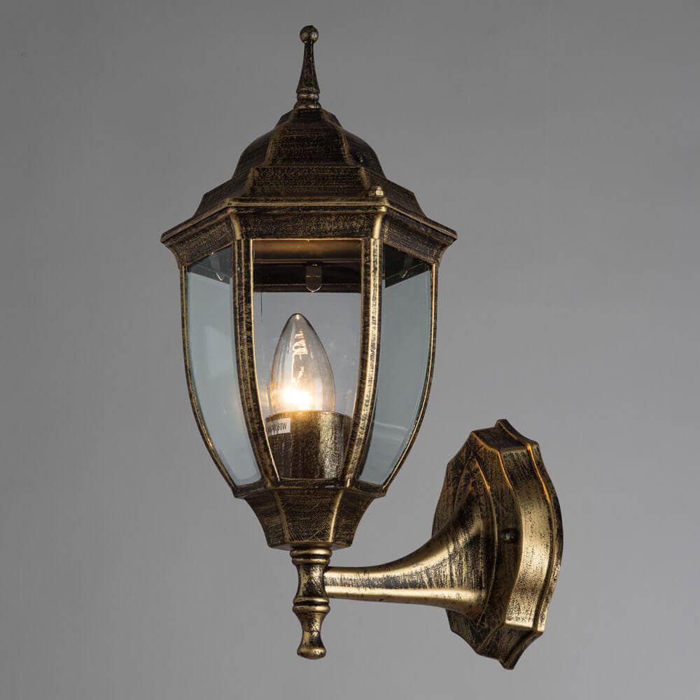 Arte Lamp Pegasus Коричневый/Прозрачный Светильник уличный настенный 1x60W 1xE27 A3151AL-1BN — миниатюра 2