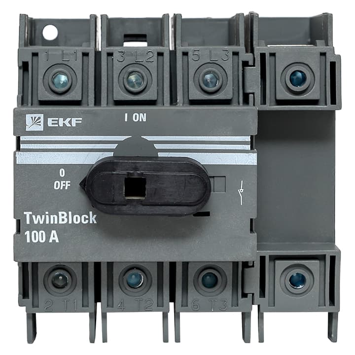 EKF PROxima Рубильник 100A 4P c рукояткой управления для прямой установки TwinBlock — миниатюра 3