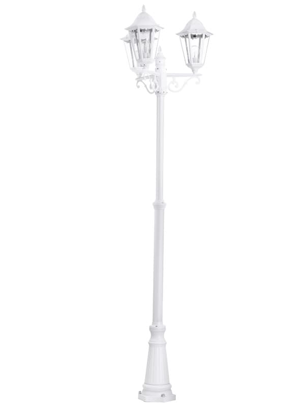 Eglo Уличный фонарь NAVEDO, 3х60W (E27), H2200, литой алюм., белый/cтекло 93454
