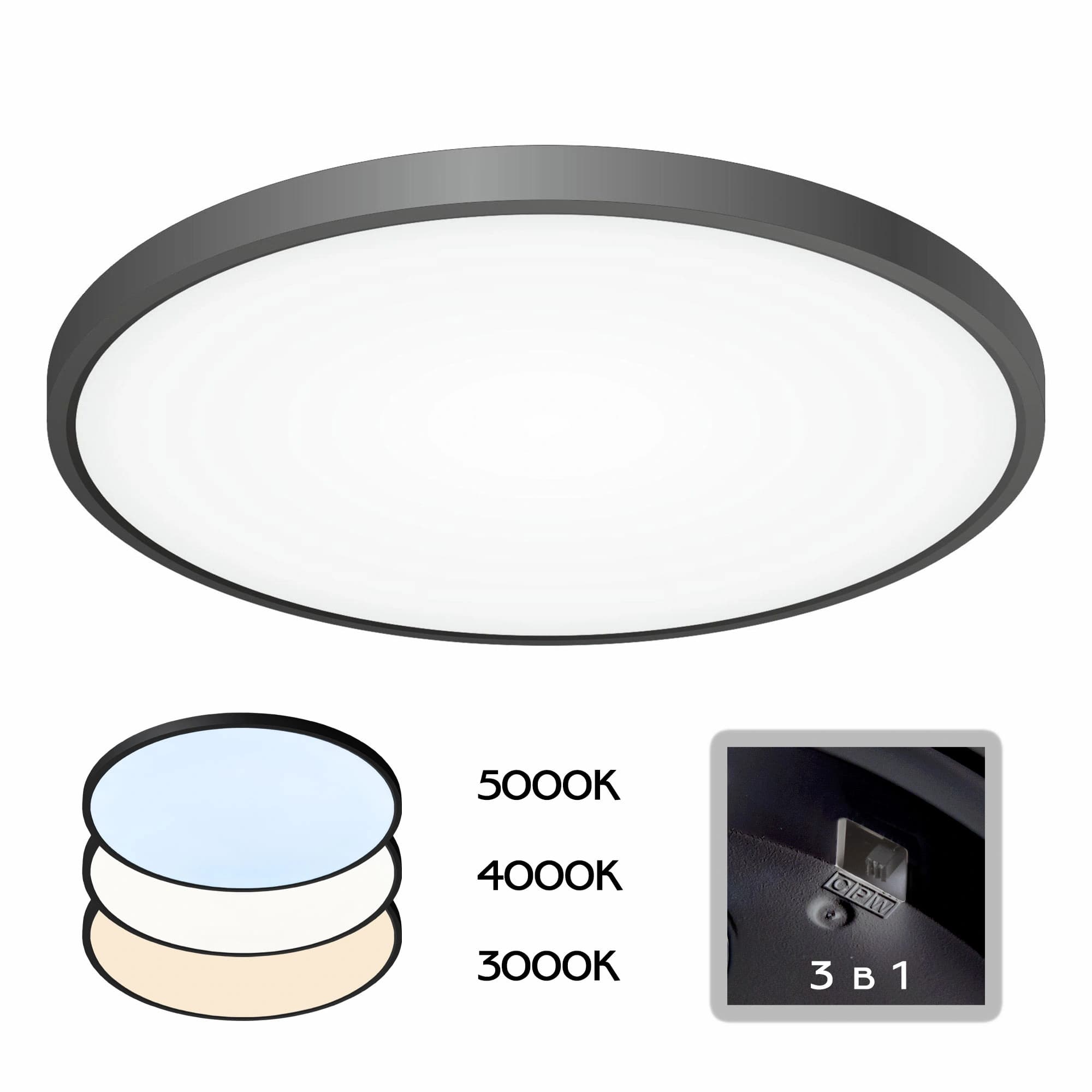 Citilux CL738401V Бейсик Черный Светильник накладной LED 40W*Мульти