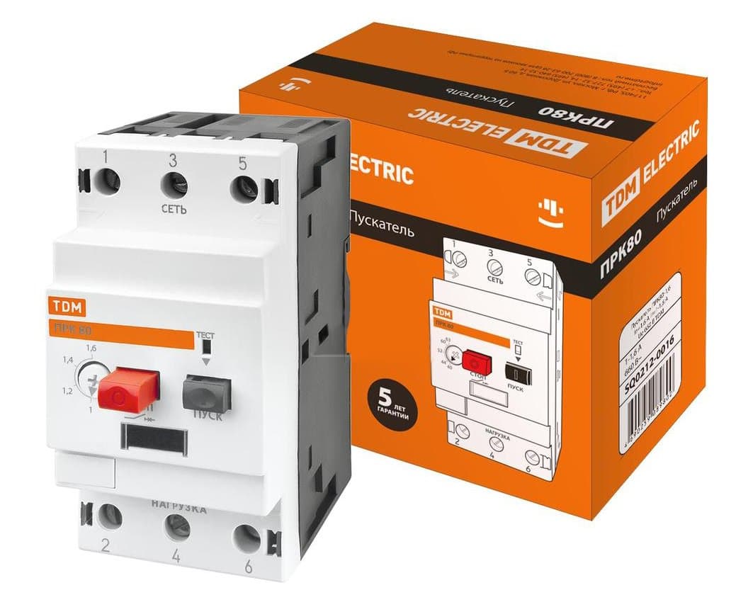 TDM Пускатель ПРК80-80 In=80A Ir=56-80A Ue 660В SQ0212-0025 — миниатюра 2