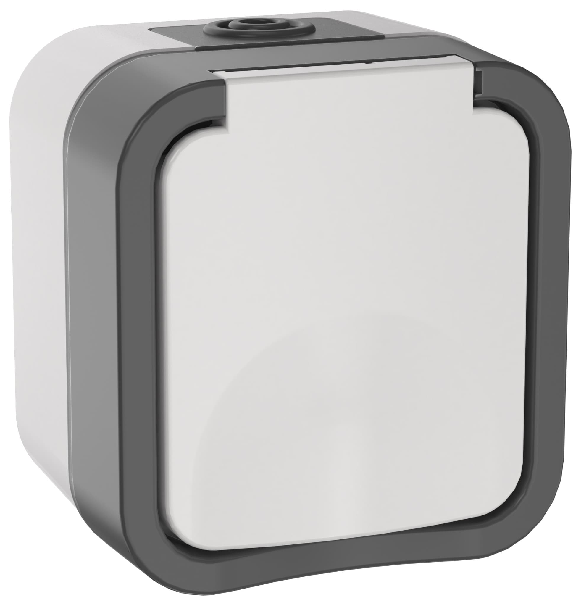 IEK TORS Розетка 1-я с з/к кр. 16А IP55 TS220 белый