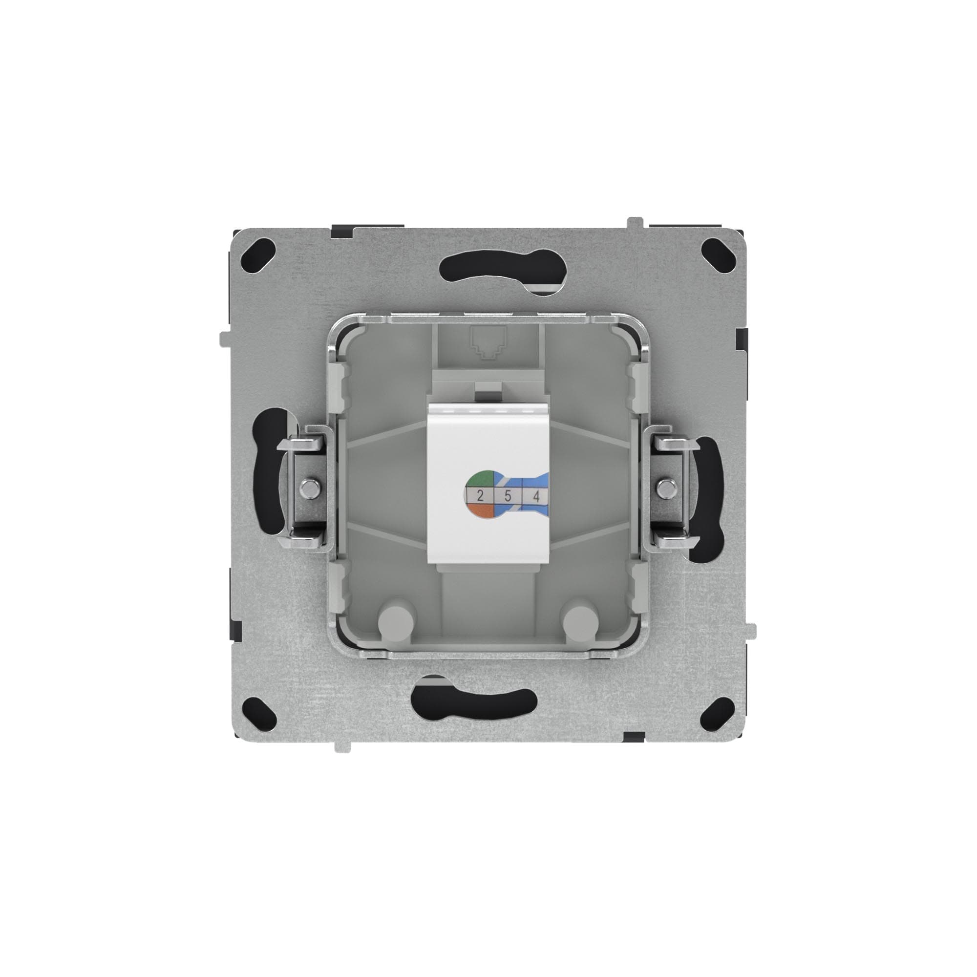 DKC KANT Компьютерная розетка RJ-45 без шторки, кат.6А одинарная,черный уголь — миниатюра 3
