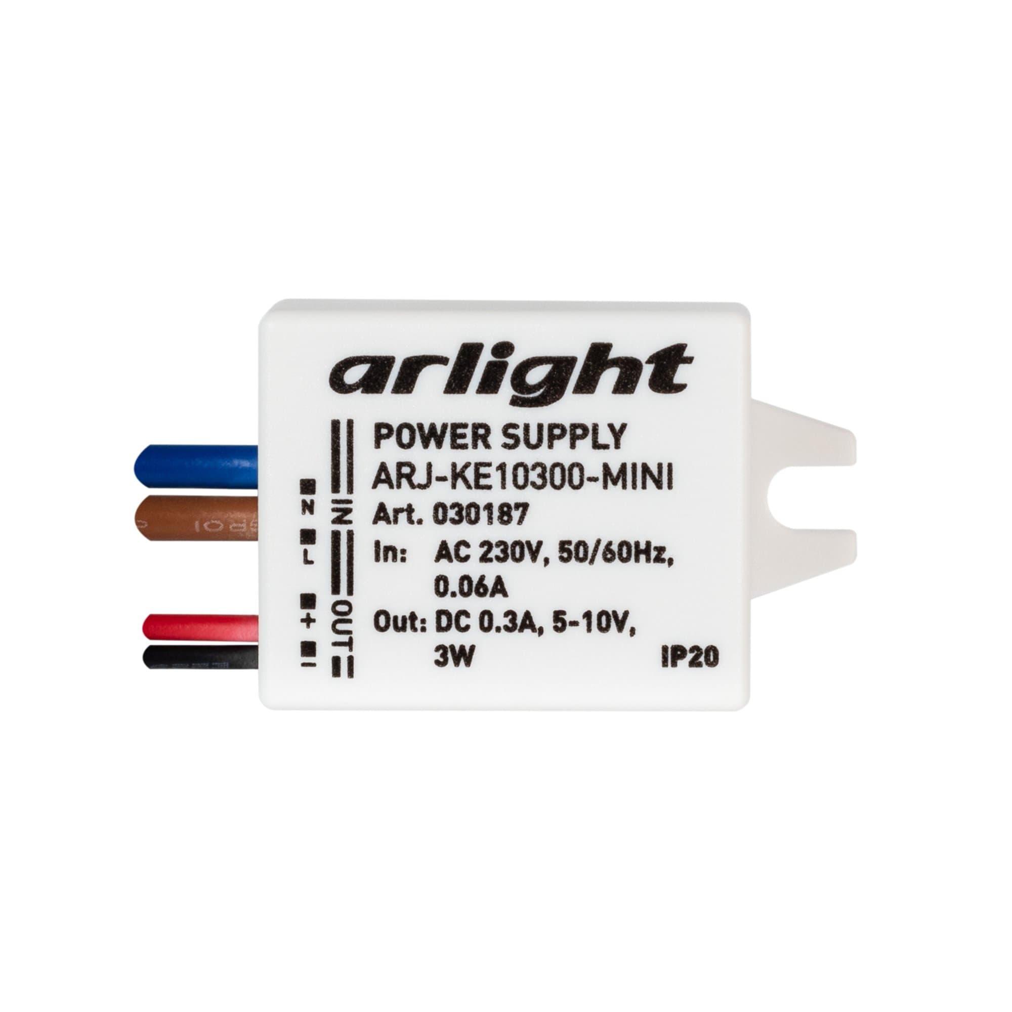 Arlight Блок питания ARJ-KE10300-MINI (3W, 300mA) (IP20 Пластик, 5 лет) 030187 — миниатюра 3