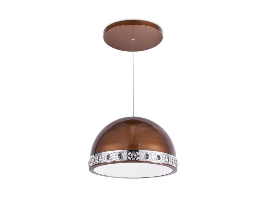 Ambrella Подвесной светодиодный светильник FA9497 CF/CH кофе/хром 4200K 36W D400*770 (без ПДУ) — миниатюра 1