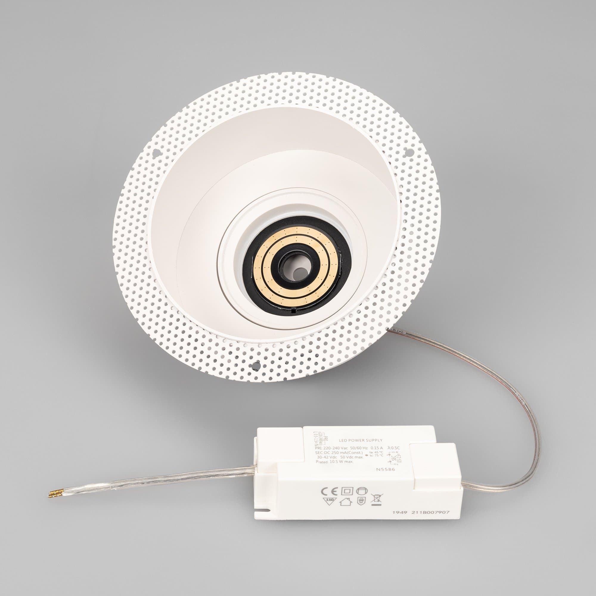 Arlight Корпус PLURIO-BASE-BUILT-TRIMLESS-R160 (WH, 1-2, 200mA) (IP20 Металл, 3 года) 030272 — миниатюра 2