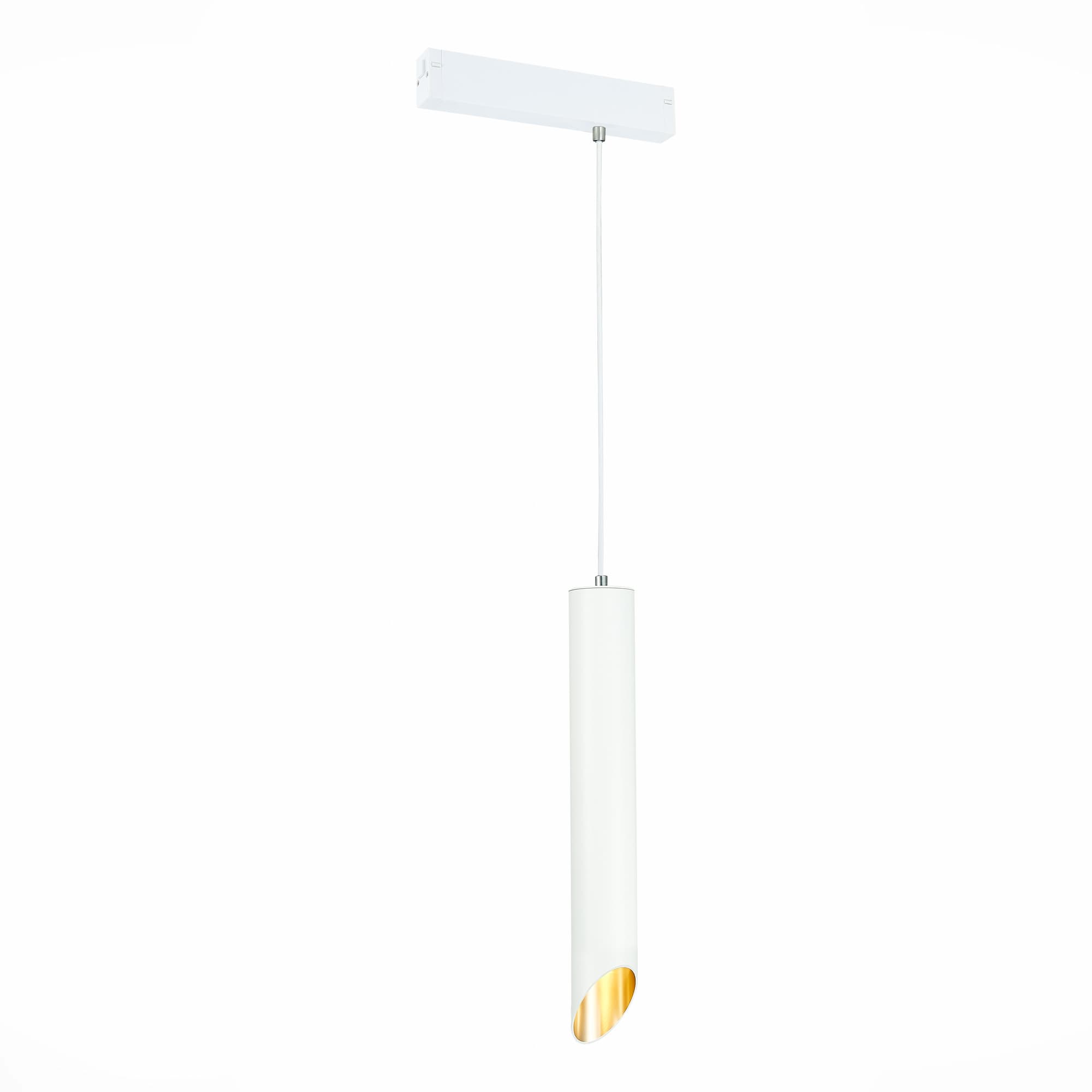 ST LUCE ST508.513.01 Светильник трековый Белый GU10 1*50W IP20 D60xH400 180-240V Без ламп