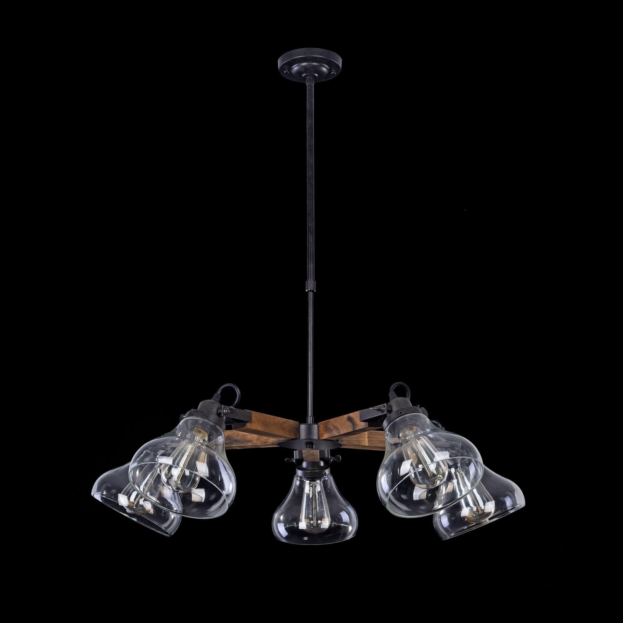 Freya Loft Lorenza Черный Люстра E27 60W FR4171-PL-05-B — миниатюра 6
