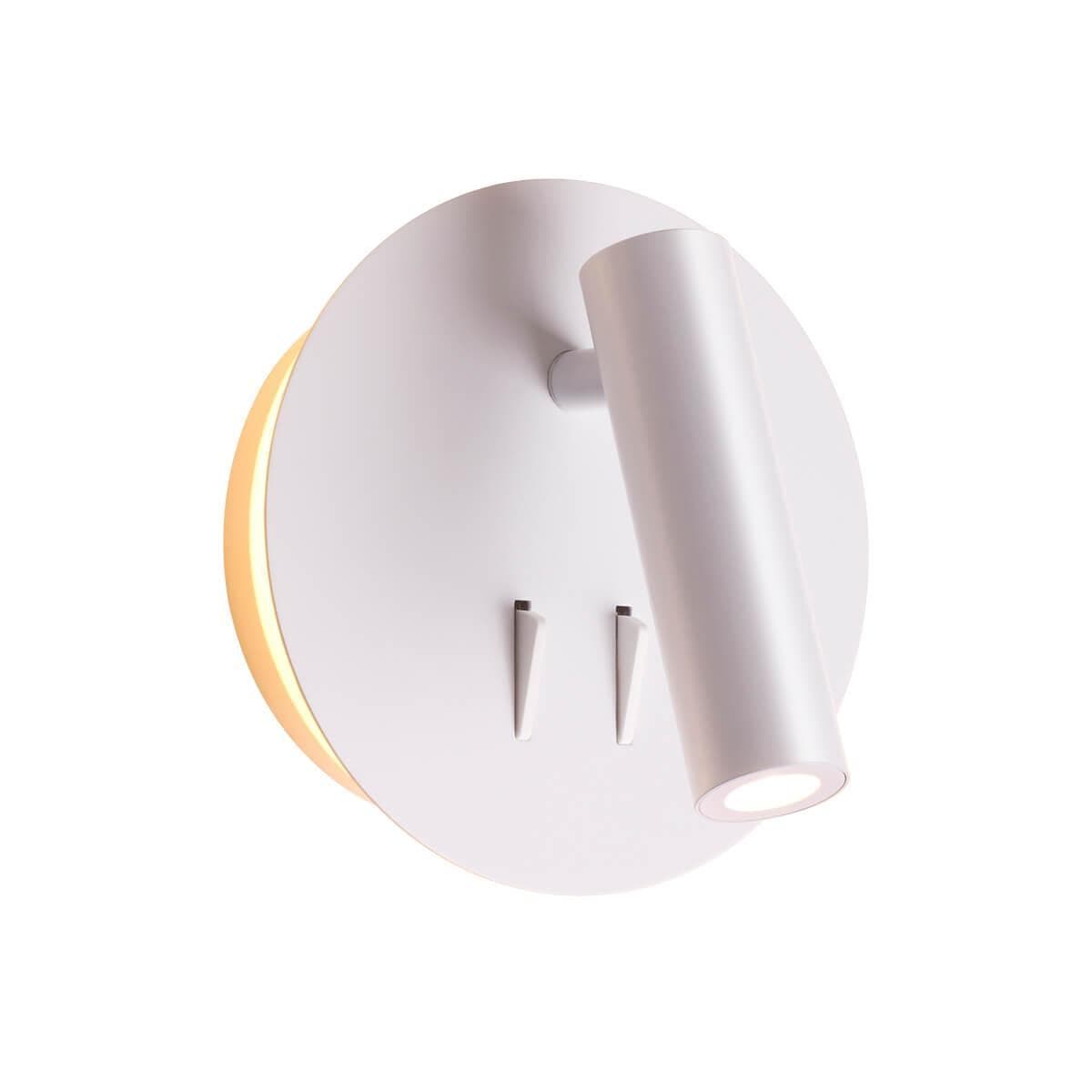 Odeon Light 3912/9WL ODL20 243 белый/металл Наст-й свет-к с лампой д/чтения с выкл LED 9W 3000K 220V BEAM — миниатюра 1