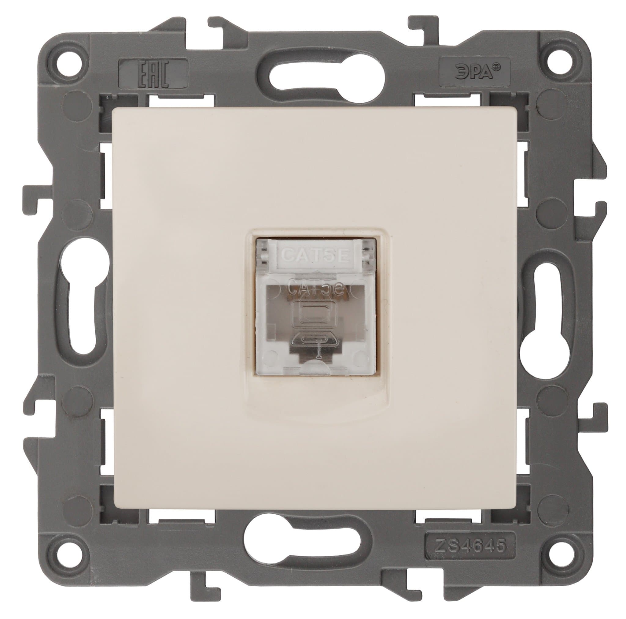 ЭРА 14-3107-02 Elegance Сл.кость Розетка комп RJ45