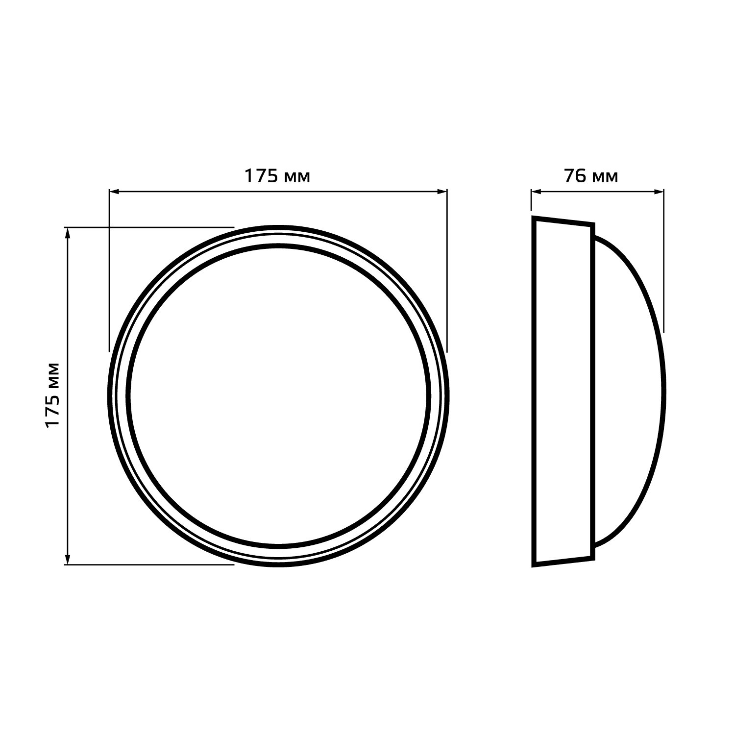 Gauss Св-к светодиодный IP54 D175*76 15W 1250lm 6500K Qplus круглый 141411315 — миниатюра 8