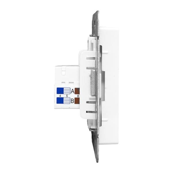 EKF Механизм розетки HDMI+RJ45 (cat5), белый Эпика — миниатюра 6