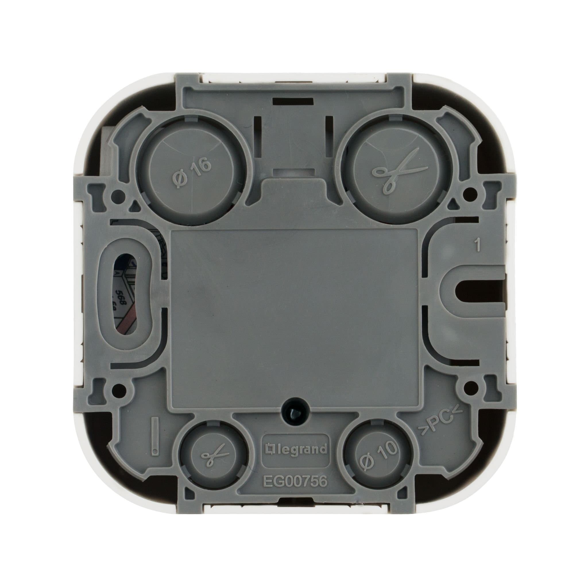 Legrand Quteo Белый Адаптер для 1 или 2 роз. RJ45 Keystone 782226 — миниатюра 5