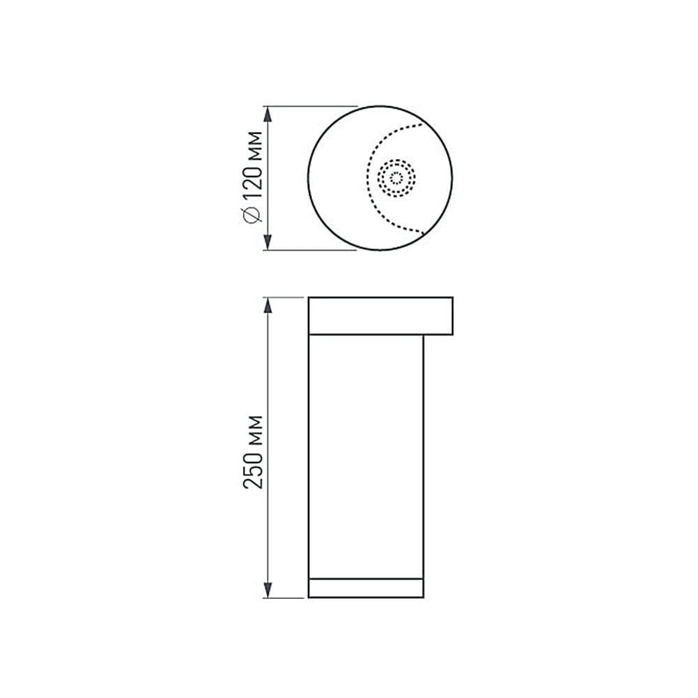 Arlight Светильник LGD-Path-Round120-H250G-12W Warm White (IP54 Металл, 3 года) 020395 — миниатюра 2