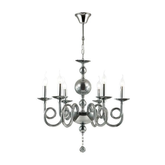 Odeon Light 4601/6 ODL19 507 хром/дымчатый/хрусталь Люстра E14 6*40W IRIA
