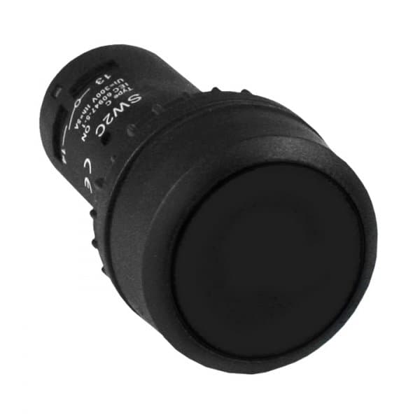 EKF PROxima Кнопка SW2C-11 возвратная черная NO+NC