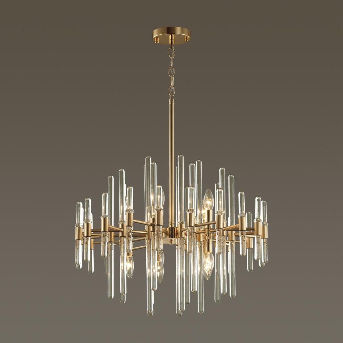 Odeon Light 4988/10 HALL ODL22 387 золотой/стекло Люстра E14 10*40W STIKA — миниатюра 4