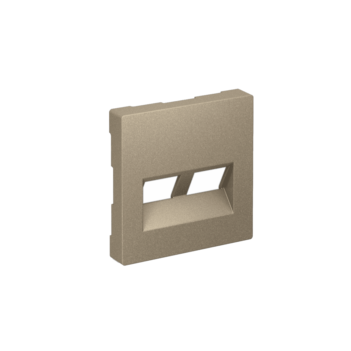 Systeme Electric AtlasDesign Шампань Накладка двойная для информационных функций типа Keystone — миниатюра 1