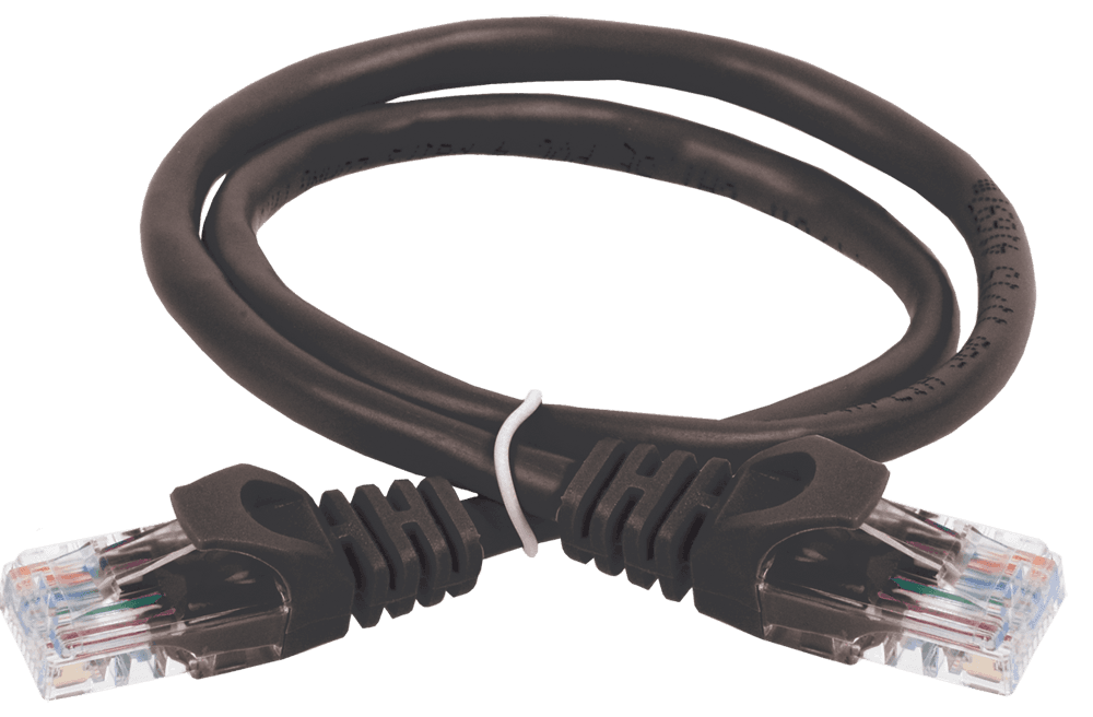 IEK ITK Коммутационный шнур (патч-корд), кат.5Е UTP, 1м, черный PC09-C5EU-1M — миниатюра 2