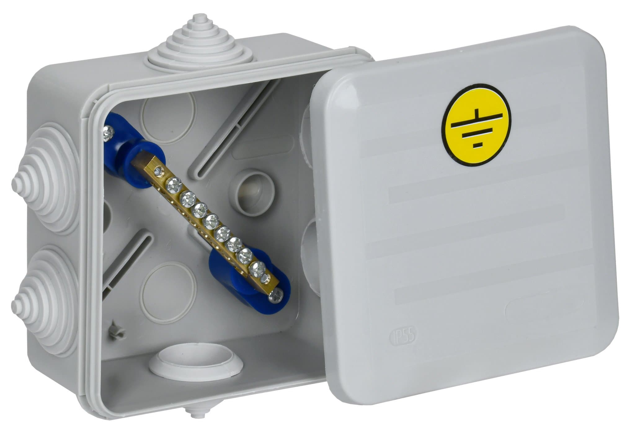 IEK Коробка КУП КМ41361 100х100х50мм IP44 6 вв. (7035)