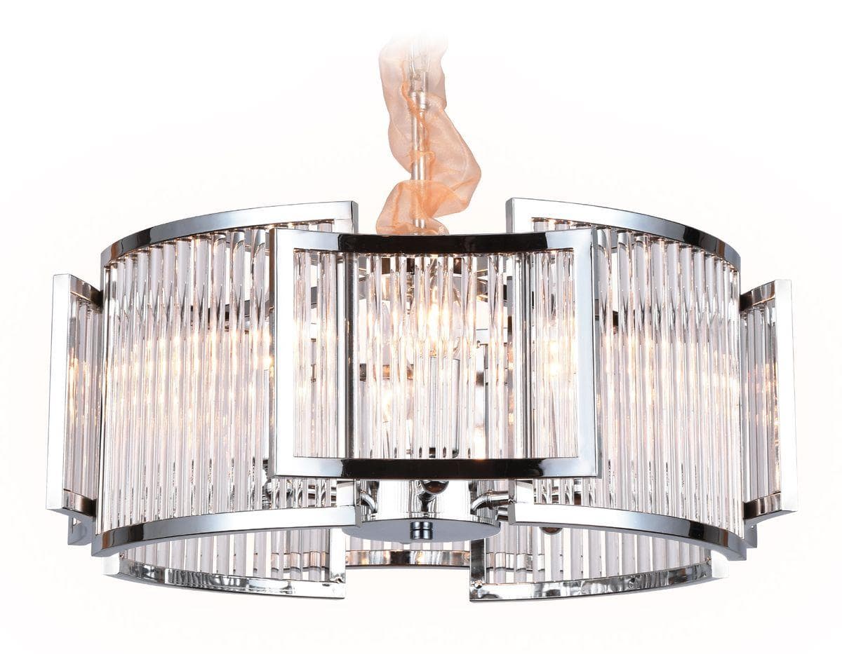 Ambrella Подвесная люстра с хрусталем TR5366/6 CH/CL хром/прозрачный E14/6 max 40W D500*653 — миниатюра 4