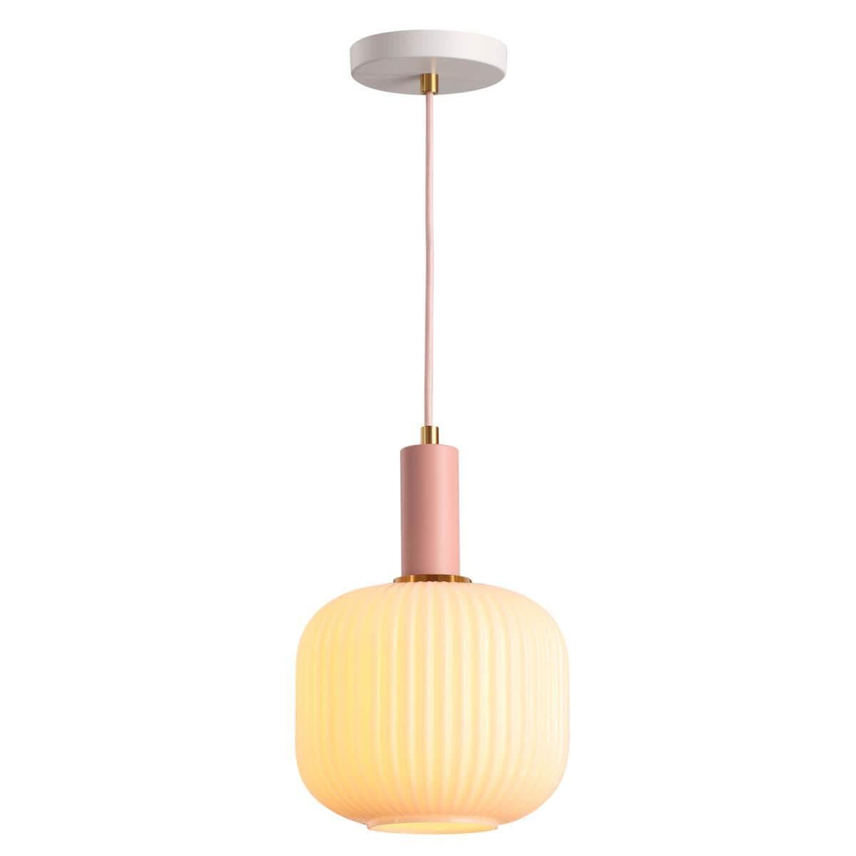 Lumion 4453/1 LN20 254 белый, розовый, стекло Подвес E27 1*60W 220V MERLIN — миниатюра 1