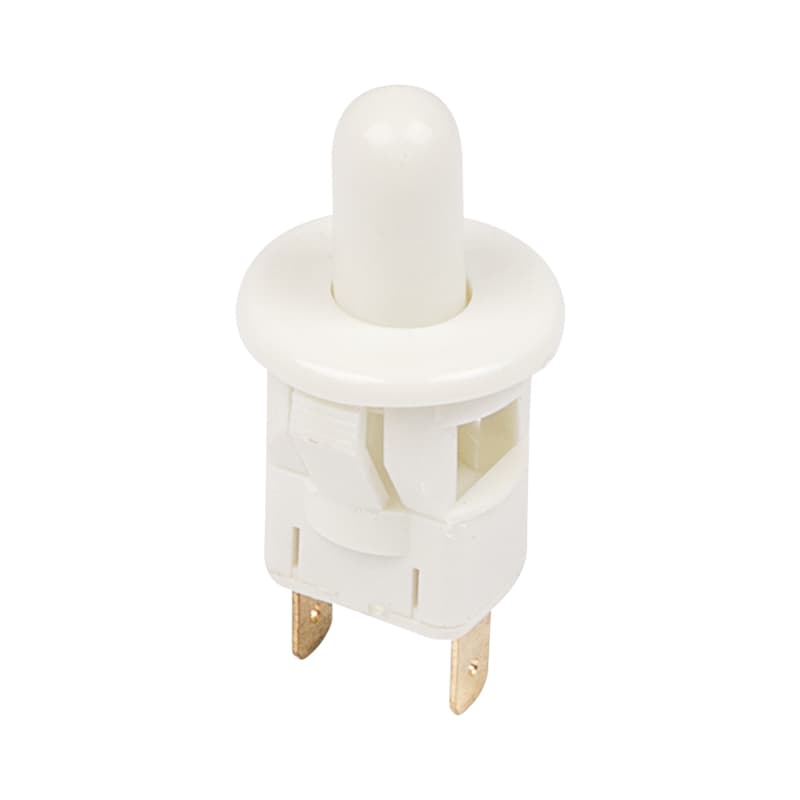 Выключатель-кнопка 250V 2.5А (2с) ON-(OFF) Б/Фикс белый (мебельная) Rexant 36-3021