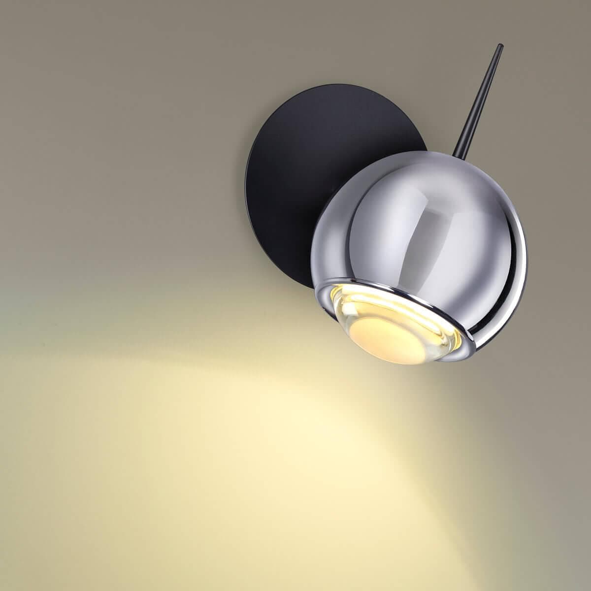 Odeon Light 4228/6WL L-VISION ODL21 070 хром/металл Настен.светильник выкл на базе IP20 LED 6W 300Лм 3000К MIA — миниатюра 3