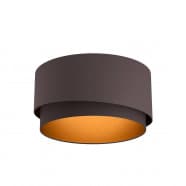 Eglo 39928 Потолочный светильник MANDERLINE, 1x40W, E27, H220, Ø450, сталь, черный/текстиль, капучино, коричневый