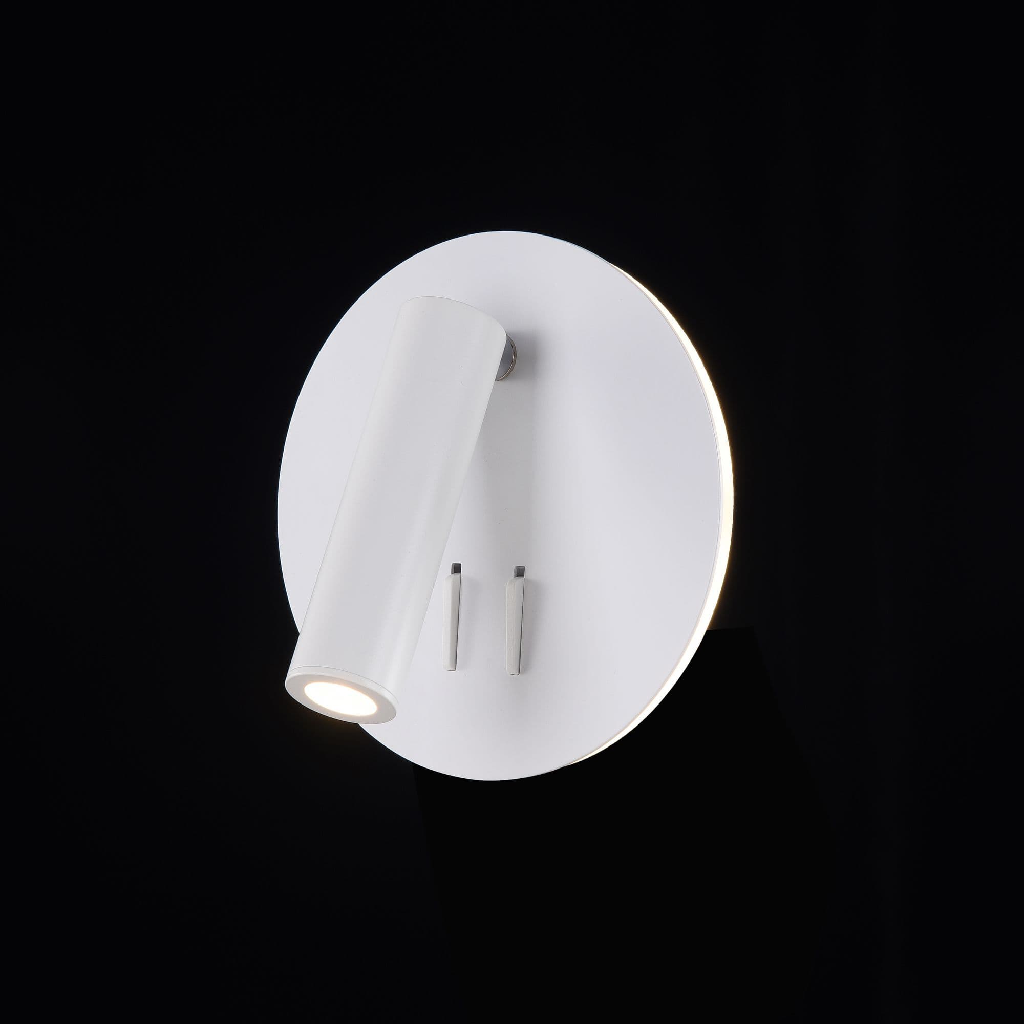 Maytoni Ceiling & Wall ios 176 Белый Бра LED 150-200Lm + LED 80-110LM 6W + 3W C176-WL-01-6W-W — миниатюра 4