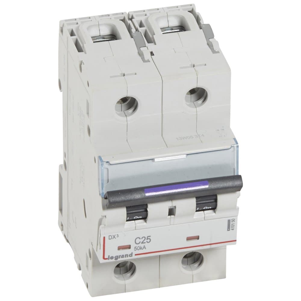 Legrand DX3 Автоматический выключатель 50кА 25А 2P C 410150 — миниатюра 1