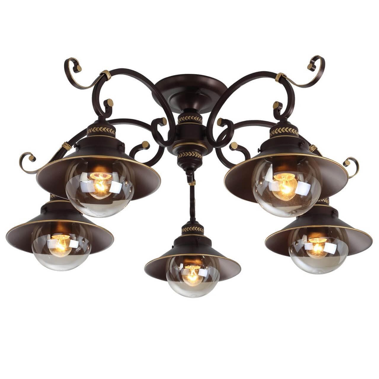 Arte Lamp Grazioso Коричневая/Прозрачная Люстра 5x60W 5xE27 A4577PL-5CK — миниатюра 1