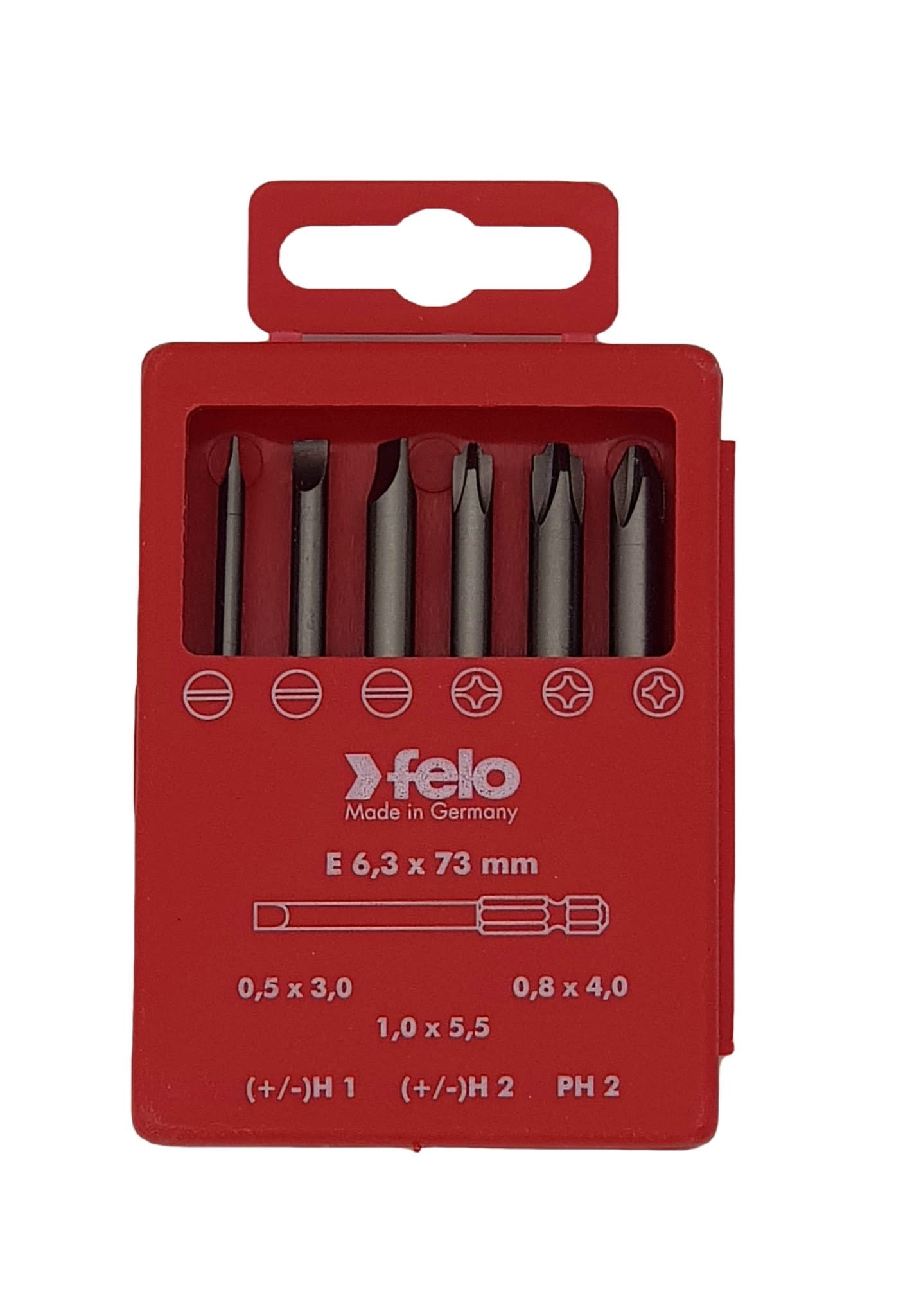 Felo Набор бит SL/H (+/-) Industrial  73 мм в кейсе, 6 шт 03292716 — миниатюра 1