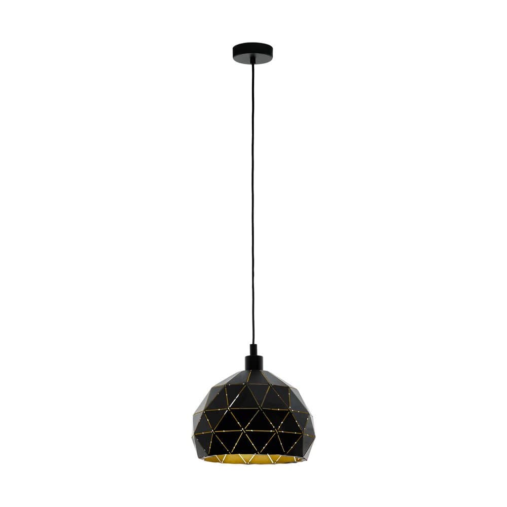 Eglo 97841 Подвес ROCCAFORTE, 1х60W (E27), 400, H1100, cталь, черный, золотой