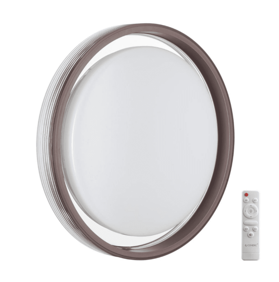Sonex 7698/DL MARON SN 94 Светильник пластик/кофе/прозрачный LED 48Вт 3000-6000K D475 IP43 пульт ДУ MEDEN