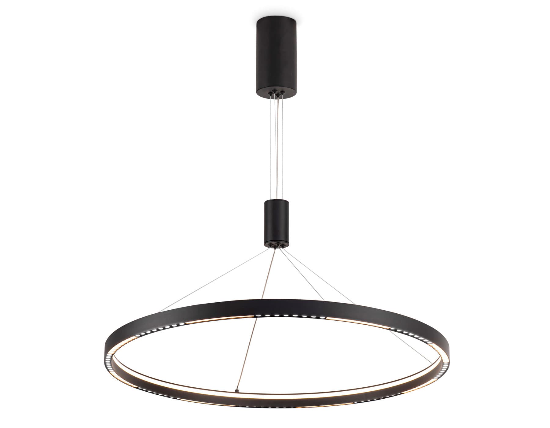 Ambrella Светильник подвесной светодиодный FL5856 BK черный 40W 3000K/4200K/6400K D800*860 (без ПДУ) — миниатюра 2