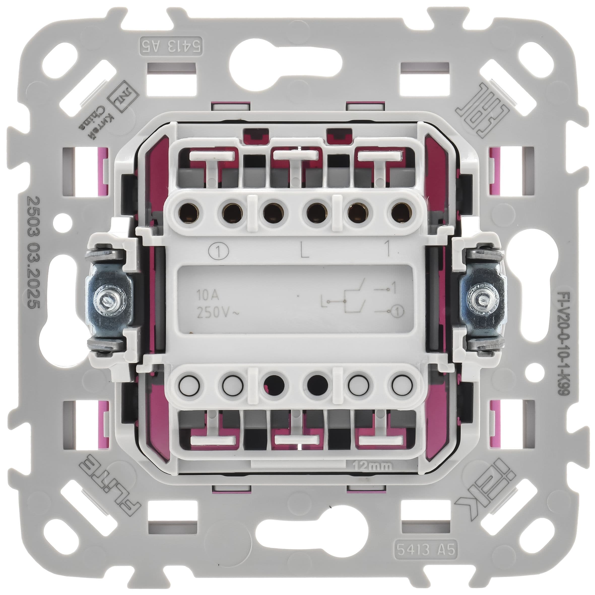 IEK FLITE Пурпурный Выключатель 2-клавишный 10А — миниатюра 3