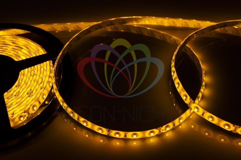 LAMPER LED лента силикон, 8 мм, IP65, SMD 2835, 60 LED/m, 12 V, цвет свечения желтый 141-352 — миниатюра 1
